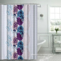 Luxury Flowers fabric shower curtain Bath Set with hooks